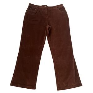 Woolrich Women’s Corduroy Pants Brown Size 14 Cotton Fall Preppy Classic